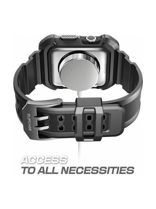 Supcase Unicorn Beetle Pro Plastic Case in Black color for Apple Watch 44mm
