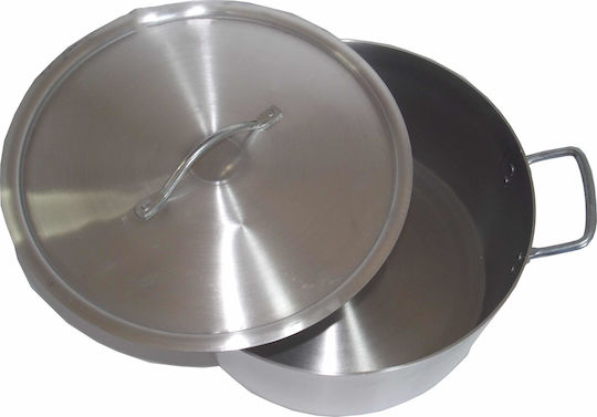 Semi-Druckkocher Aluminium Kapazität 30Es mit Durchmesser 45cm und Höhe 19cm.