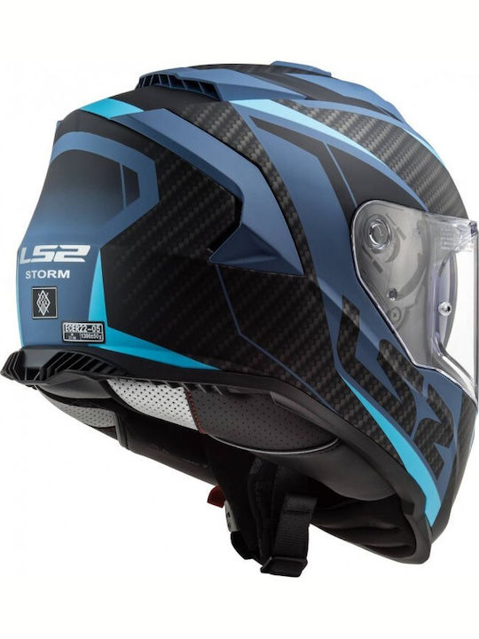 LS2 FF800 Storm Racer Matt Blue Κράνος Μηχανής Full Face ECE 22.05 1400gr με Pinlock και Sunvisor