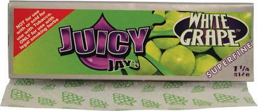 Juicy Jays White Grape Superfine Zigarettenpapier 1+1/4 32 Blätter 1Stück