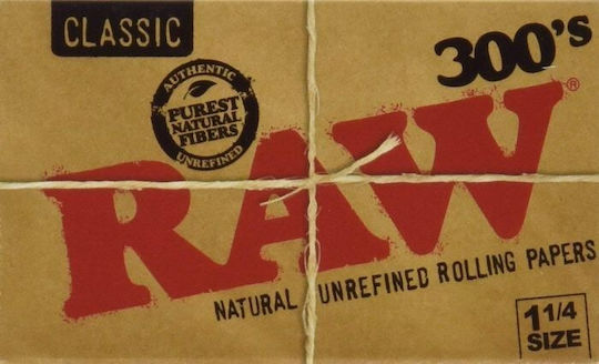 Raw Classic Χαρτάκια Στριφτού Τσιγάρου 1+1/4 300 φύλλα 1τμχ