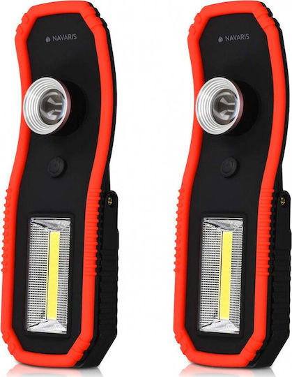 Navaris Lanternă de lucru Baterie LED IP54 Lanterne cu blițuri cu luminozitate până la 120lm 2 bucăți