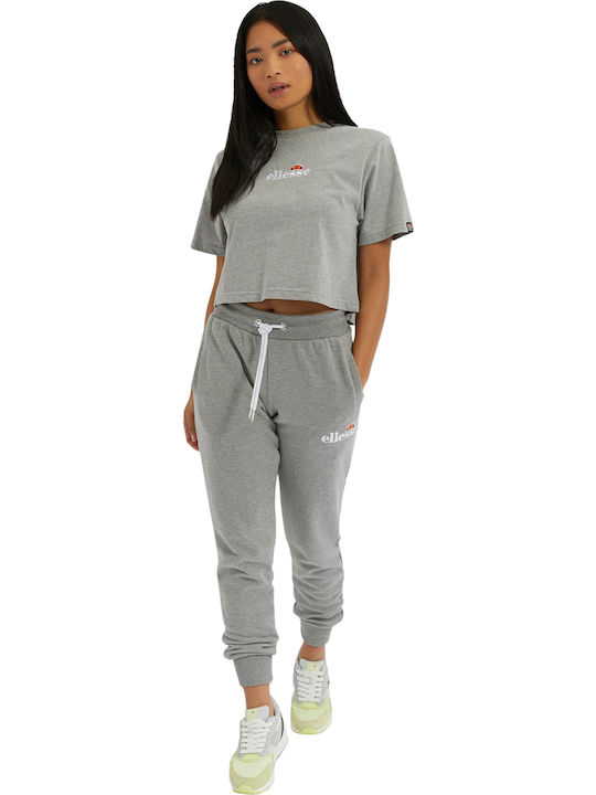 Fireball Women's Athletic Crop Top Short Sleeve Gray