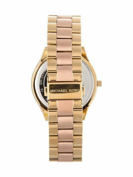 Michael Kors Runway Women's Watch with Pink Gold Metal Bracelet