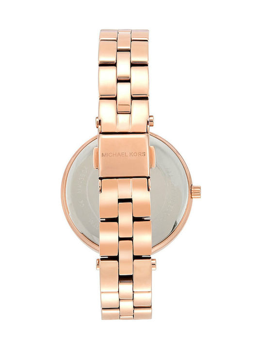 Michael Kors Sofie Γυναικείο Ρολόι 34mm Μπαταρίας με Ροζ Χρυσό Μεταλλικό Μπρασελέ