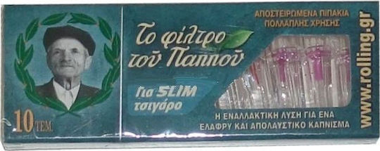Tou Pappou Pipa De Țigară Slim 6mm 20 x 10 Bucăți