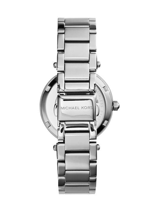 Michael Kors Parker Damen Uhr Chronograph mit Silber Metallarmband