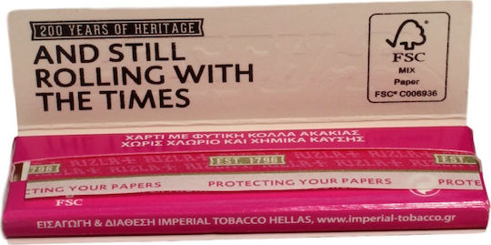 Rizla Thin Pink Листчета за свиване на цигари Стандартна 50 листове 1бр