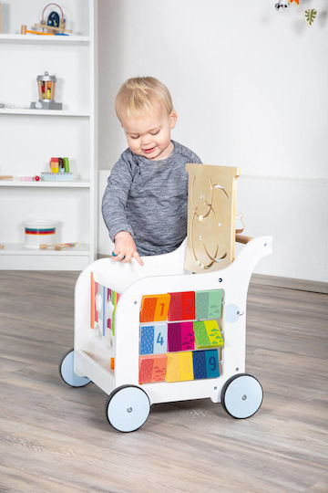 Small Foot Baby Push Walker Elephant for 12+ Months White