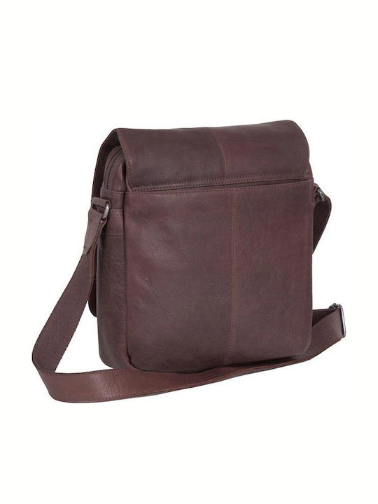 Leather Men's Bag Messenger Brown