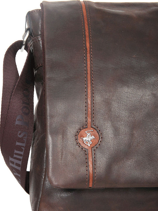 Leder Herrentasche Schulter / Crossbody Braun