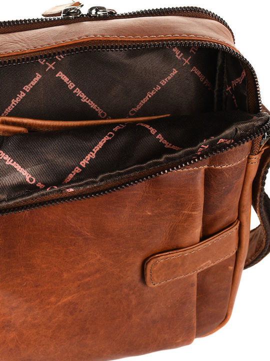 Leather Men's Bag Shoulder / Crossbody Tabac Brown