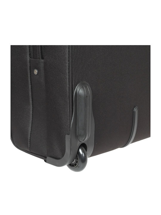 Diplomat Large The Vienna Collection Large Fabric Black Suitcase With 2 Wheels Height 71cm
