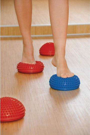 Sissel Spiky Dome Set Balance Cushion Red with Diameter 16cm 2 Pieces