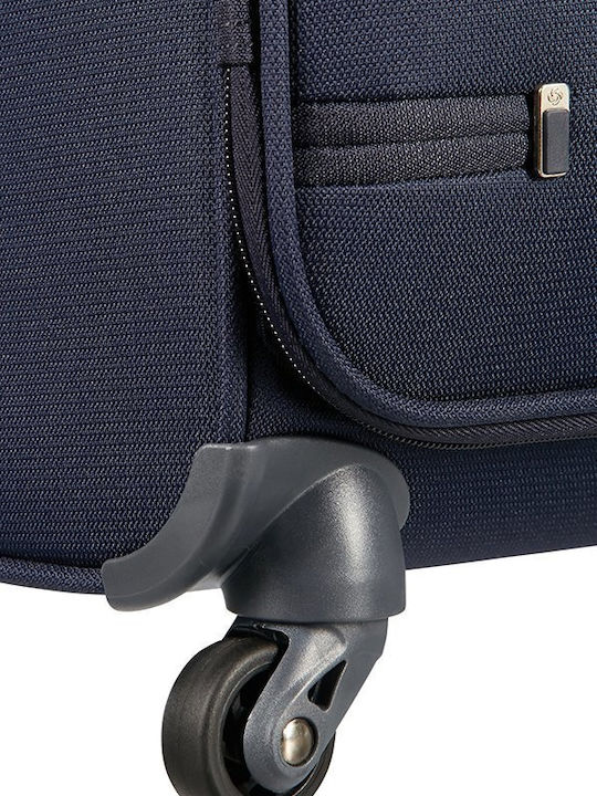 Samsonite BASE BOOST Cabin Fabric Blue Suitcase With 4 Wheels Height 55cm