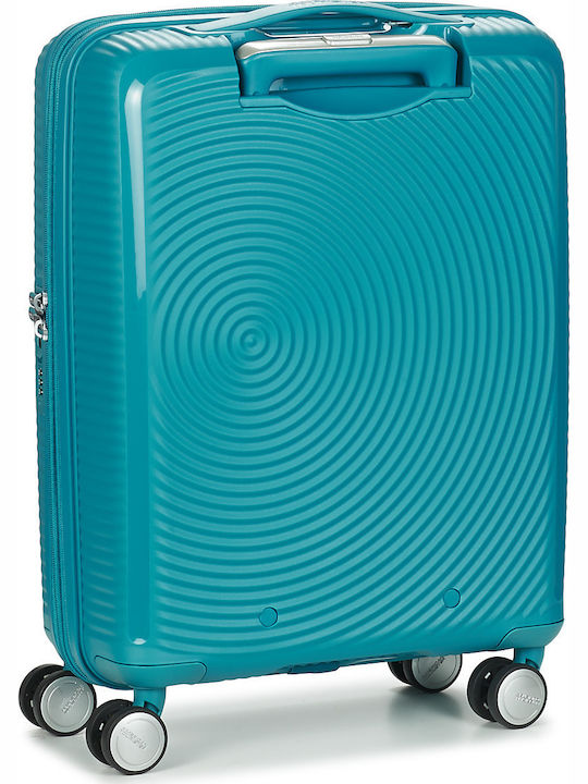 American Tourister Soundbox Spinner Expandable Cabin Travel Suitcase Hard Blue with 4 Wheels Height 55cm 88472-1457