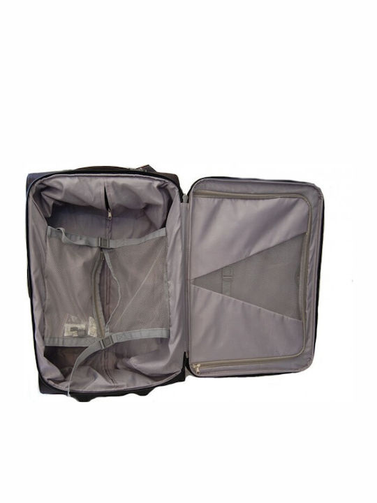 Diplomat Large Fabric Blue Travel Suitcase With 2 Wheels Height 75cm The Athens Collection