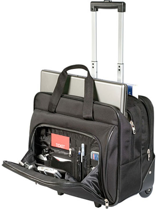 Targus Reisekoffer Kabinenstoff Schwarz mit 2 Räder Höhe 35,6cm