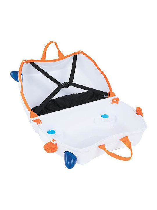 Trunki Skye Spaceship Детска Куфара За Пътуване Кабинен Твърд Бяла С 4 Колела Височина 31см