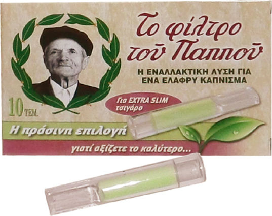 Του Παππού Πίπες Τσιγάρων Extra Slim 5.5mm Πράσινο 10τμχ