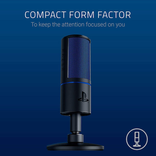 Razer Seiren X PS4 Микрофон Настолен в Blue Цвят