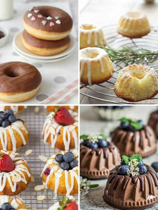Decora Φόρμα Ζαχαροπλαστικής για Cupcakes/Muffins από Αλουμίνιο 6 Θέσεων 27x18x2.3εκ.