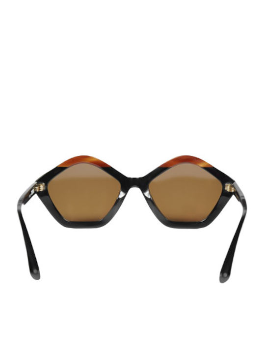 Zeus & Dione Athena II Damen Sonnenbrille mit Schwarz Kunststoff Gestell