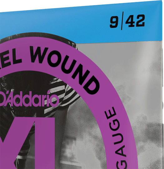 Daddario Set of Nickel Wound Strings for Electric Guitar XL Nickel Super Light 9 - 42"