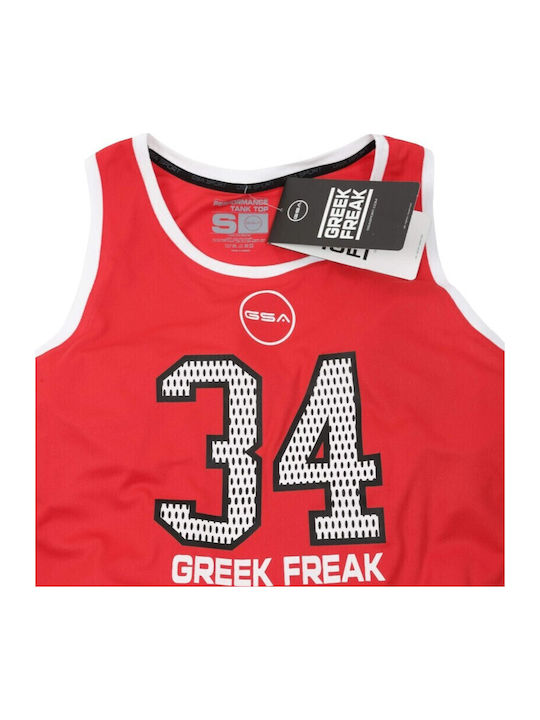Greek Freak Tank Top Athletic Short Sleeve Burgundy