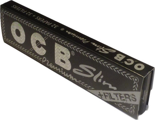 Ocb Premium Zigarettenpapier King-Size Slim mit Kegelspitzen 32 Blätter 1Stück