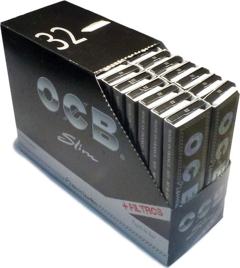 Ocb Premium Zigarettenpapier King-Size Slim mit Kegelspitzen 32 Blätter 1Stück