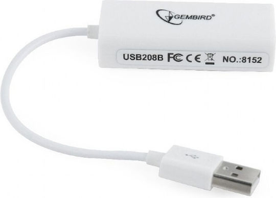 Gembird NIC-U2-02 USB Network Adapter for Wired Connection Ethernet