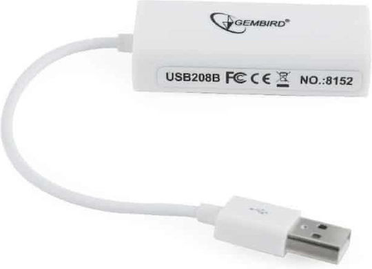 Gembird NIC-U2-02 Αντάπτορας Δικτύου USB με Ενσύρματη Σύνδεση Ethernet