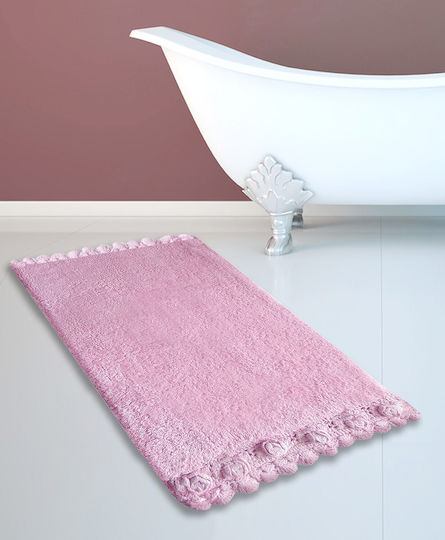 San Lorentzo Bath Mat Cotton 270 Lace 1904 Lt.rose 50x80cm