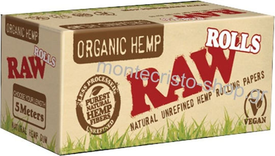 Raw Organic Hemp Ρολά Στριφτού Τσιγάρου 5m 24τμχ