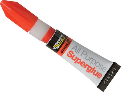 Everbuild Glue Gel Instant Stick 2 All Purpose Superglue Tube Cyan Acrylic 3gr 483372