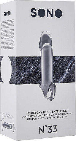 Shots Sono No.33 Stretchy Penis Extension Προέκταση Πέους Διάφανη 15.2cm