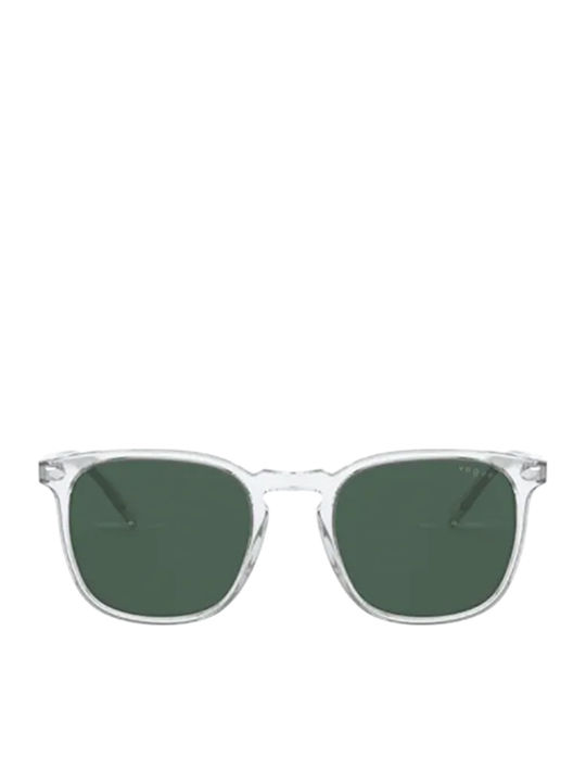 Vogue Sunglasses with Transparent Acetate Frame and Green Lenses VO5328S W74571