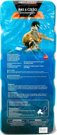 Aquaspeed 5-Piece Swimming Belt Swim Belt with Building Blocks Blue