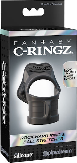 Pipedream Fantasy C-Ringz Rock Hard Ring & Ball-Stretcher 4cm Black