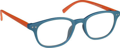 Eyelead E154 Reading Glasses +4.00 Blue/Orange E154 E 154