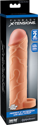 Pipedream Fantasy X-tensions Perfect Extension with Ball Strap Flesh 19cm