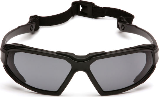 Pyramex Safety Highlander H2x Anti-fog Safety Glasses / Work Mask for Protection with Black Lenses Tinted 1pcs