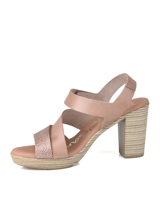 Din piele Sandale Roz