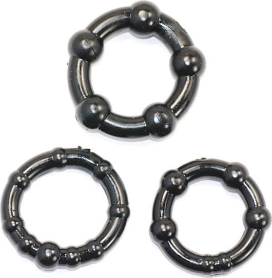 You2Toys Get Hard Cockrings Set Black 3pcs