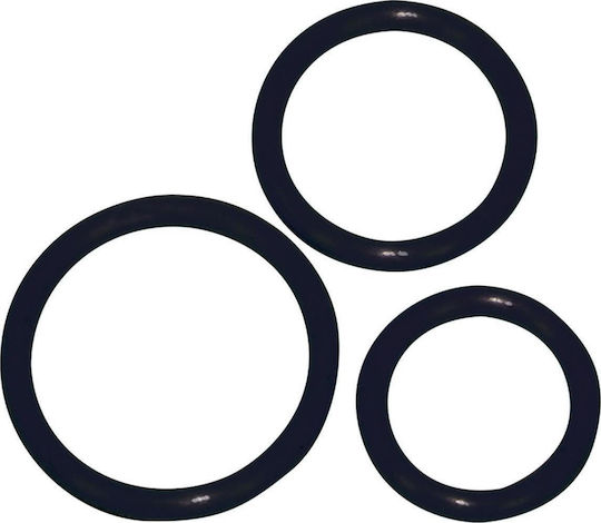 You2Toys Silicone Cock Ring Set Black 3pcs