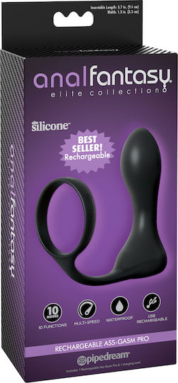 Pipedream Anal Fantasy Elite Rechargeable Ass-Gasm Pro 4cm Black