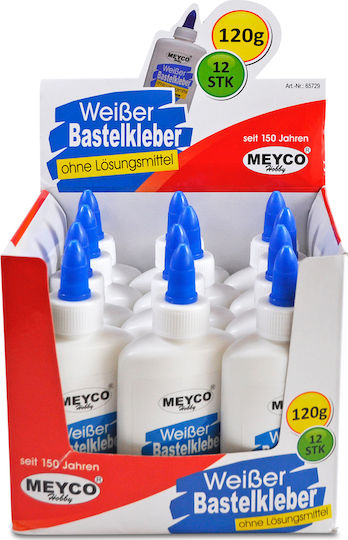 Meyco Υγρή Κόλλα Λευκή Κόλλα χωρίς Διαλύτη 120gr Χωρίς Διαλύτες