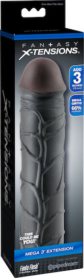 Pipedream Fantasy X-tensions Mega 3 Extension 23cm Black