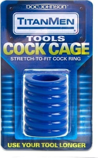 Doc Johnson TitanMen Tools Cock Cage Blue 5.08cm